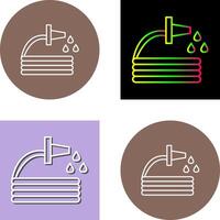 Unique Water Hose Icon Design vector