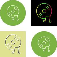 Unique Music CD Icon Design vector