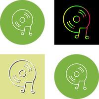 único música discos compactos icono diseño vector