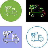 Missile Truck Icon Design vector