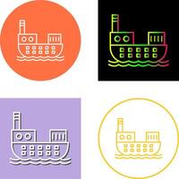 Cargo Ship Icon Design vector