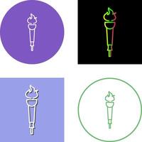 Museum Torch Icon Design vector