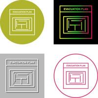 Evacuation Plan Icon Design vector