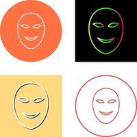 Ancient Face Mask Icon Design vector