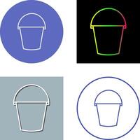 Water Bucket Icon Design vector