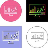 Online Stats Icon Design vector