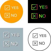 Yes No Option Icon Design vector