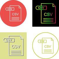 CSV Icon Design vector