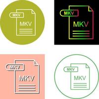 MKV Icon Design vector