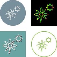 Flower in sunlight Icon Design vector