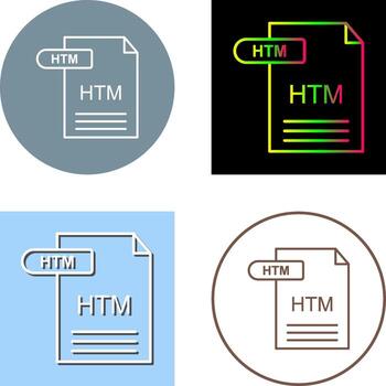 HTM Icon Design vector