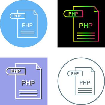 PHP Icon Design vector