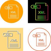 xml icono diseño vector