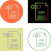 CDR Icon Design vector