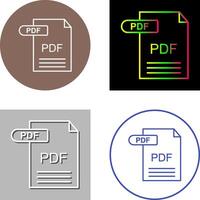 pdf icono diseño vector