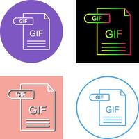 GIF Icon Design vector