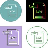 SWF Icon Design vector