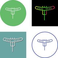 Sausage on Fork Icon Design vector