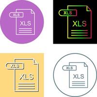 XLS Icon Design vector