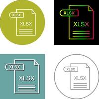 XLSX Icon Design vector