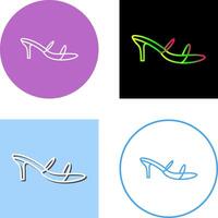 Stylish Sandals Icon Design vector