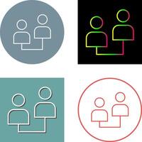 Connected Profiles Icon Design vector