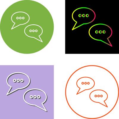 Conversation Bubbles Icon Design