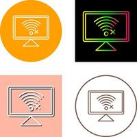 Disconnected Network Icon Design vector