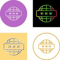 mundo amplio web icono diseño vector
