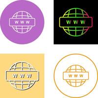 World Wide Web Icon Design vector