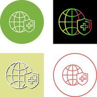 Global Protection Icon Design vector