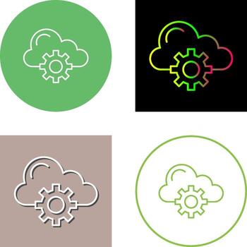 Cloud Computing Icon Design vector