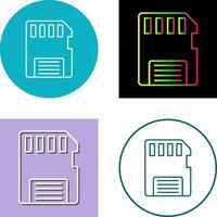 Memory Card Icon Design vector