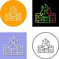 Firewall Icon Design vector