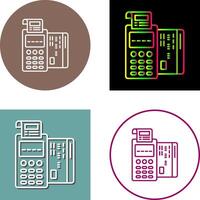 Pos Terminal Icon Design vector