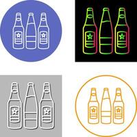 Beer Bottles Icon Design vector