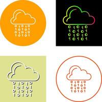 Cloud Coding Icon Design vector