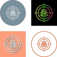 Bug Target Icon Design vector