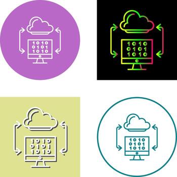Cloud Coding Icon Design vector