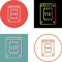 Ssd Icon Design vector