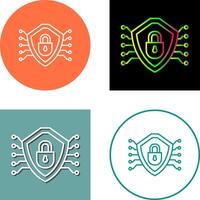 Cyber Security Icon Design vector
