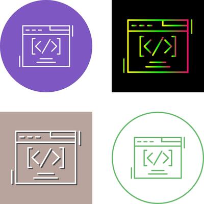 Web Coding Icon Design