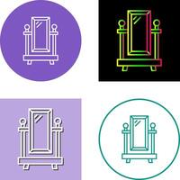 Floor Mirror Icon Design vector