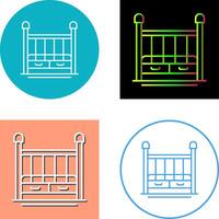 Baby Crib Icon Design vector