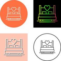 Double Bed Icon Design vector