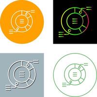 Pie Chart Icon Design vector