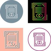 Wedding Contract Icon Design vector