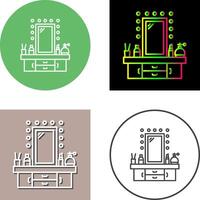 Dressing Table Icon Design vector