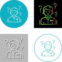 Confuse Icon Design vector