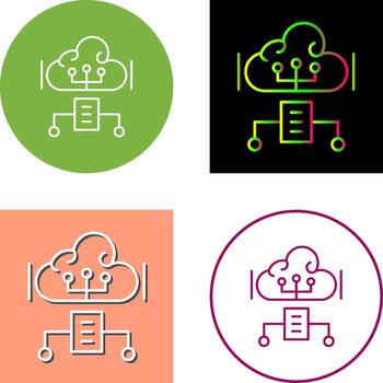 Cloud Computing Icon Design vector